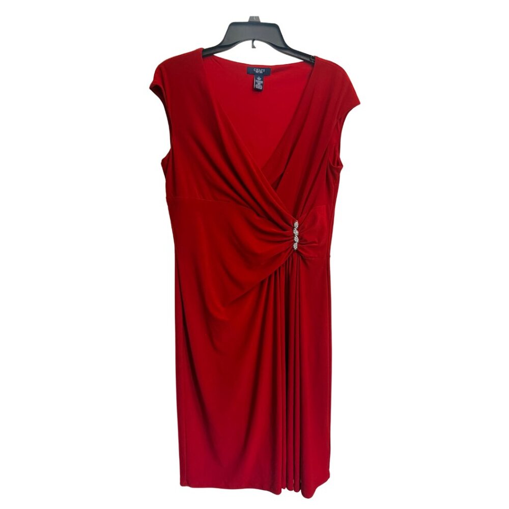Red Chaps Dress with Diamond Detail - Size L